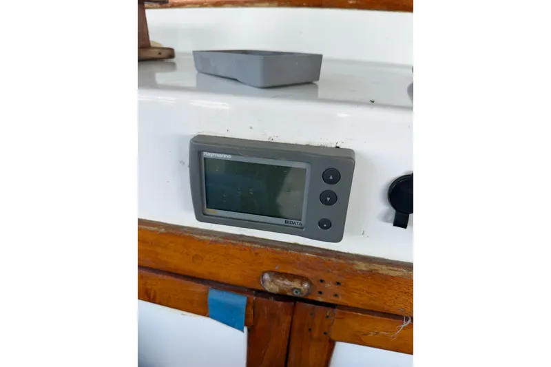 Slide: The Image of Raymarine Bidata display on 1978 Albin 36 Trawler dashboard. - 30