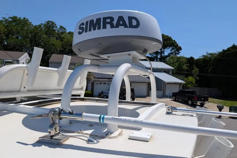 Slide: The Image of 2023 Ranger 2660 Bay boat with Simrad radar system installed. - 10