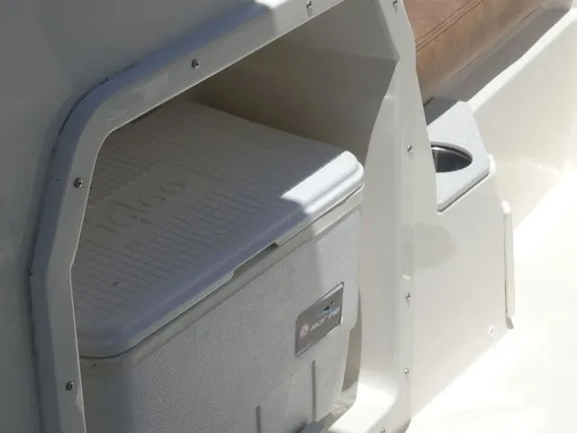 Slide: The Image of 2020 Stingray 201 DS boat with built-in cooler compartment. - 28