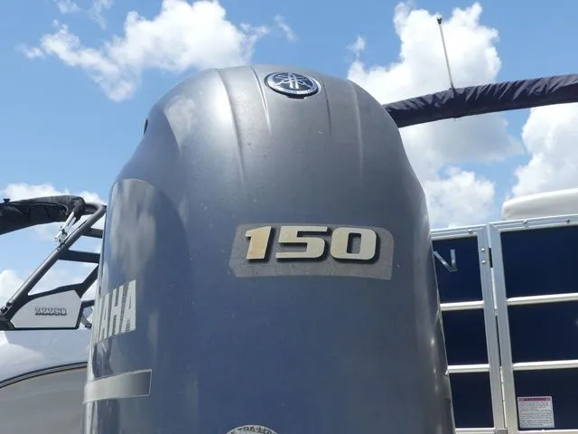 Slide: The Image of Yamaha 150 outboard motor on Sylvan 8522 Cruise boat, 2016 model. - 11