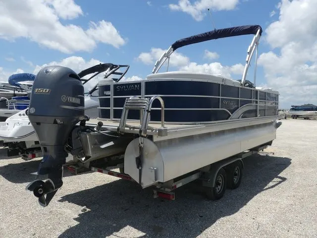 Slide: The Image of 2016 Sylvan 8522 Cruise pontoon boat with Yamaha engine. - 4