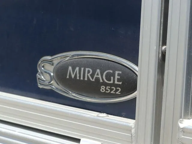 Slide: The Image of Sylvan 8522 Cruise 2016 boat badge with Mirage logo. - 8