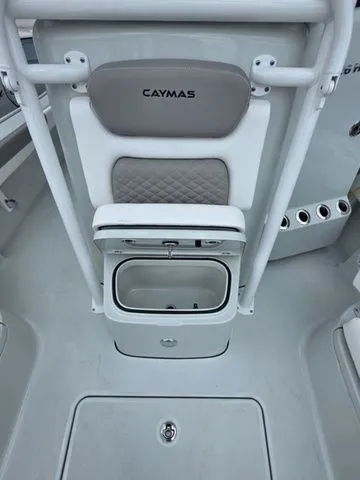 Slide: The Image of Interior of 2025 Caymas 26 HB with seating and storage. - 17