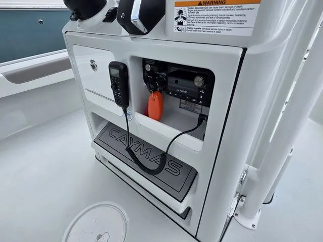 Slide: The Image of Interior view of 2025 Caymas 26 HB with control console. - 24