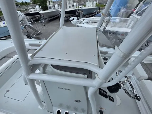 Slide: The Image of Interior view of 2025 Caymas 26 HB boat with helm console. - 32