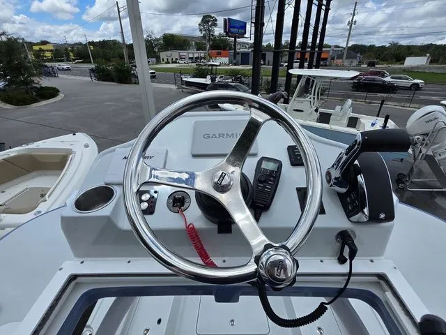 Slide: The Image of Helm of a 2025 Caymas 26 HB boat. - 9