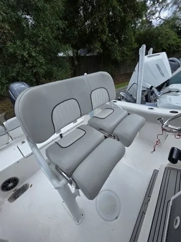 Slide: The Image of 2023 Sea Fox 228 Commander boat with gray seating. - 7