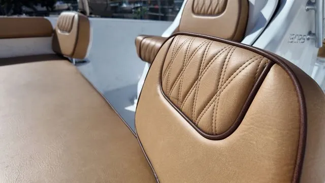 Slide: The Image of Luxurious leather seating in the 2026 ALK2 Powerboats 18CRS model. - 20