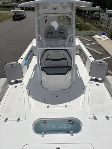 Slide: The Image of 2026 Sea Pro 250 Bay Boat featuring sleek design and spacious deck. - 8