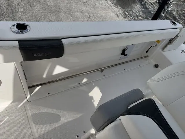 Slide: The Image of Interior view of the 2022 Robalo R222 Explorer boat. - 14