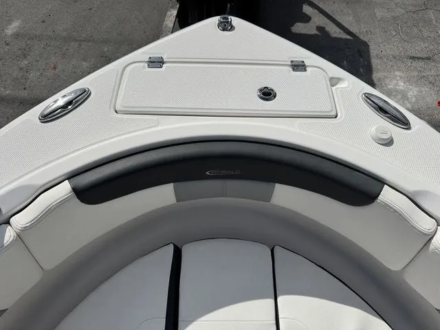 Slide: The Image of Bow deck of 2022 Robalo R222 Explorer with seating area. - 19