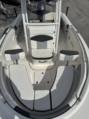 Slide: The Image of Interior view of the 2022 Robalo R222 Explorer boat. - 21