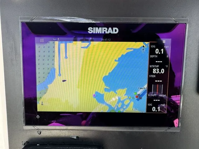 Slide: The Image of Simrad navigation display on 2022 Robalo R222 Explorer boat. - 27