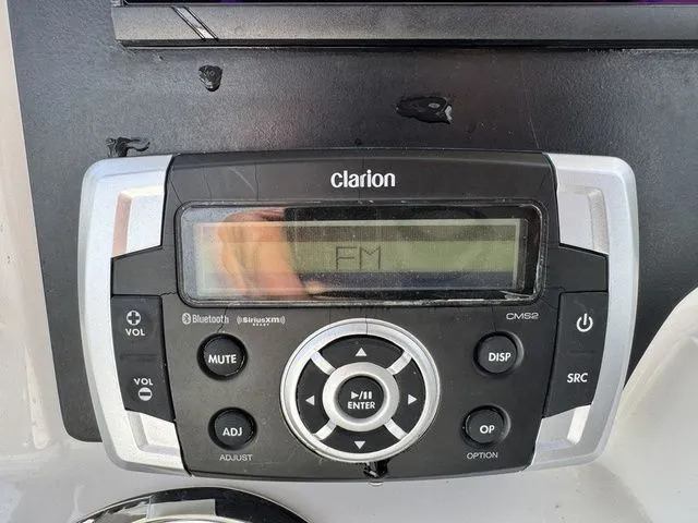 Slide: The Image of Clarion CMS2 radio on Robalo R222 Explorer 2022 boat. - 28