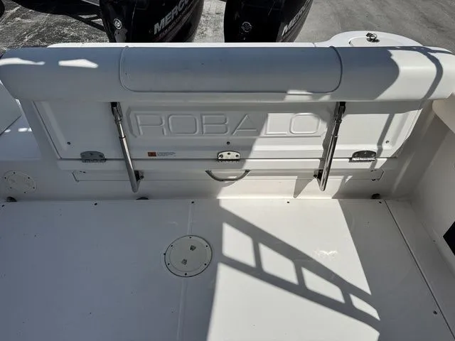 Slide: The Image of Robalo 247 DC boat rear with engines, year 2012. - 19