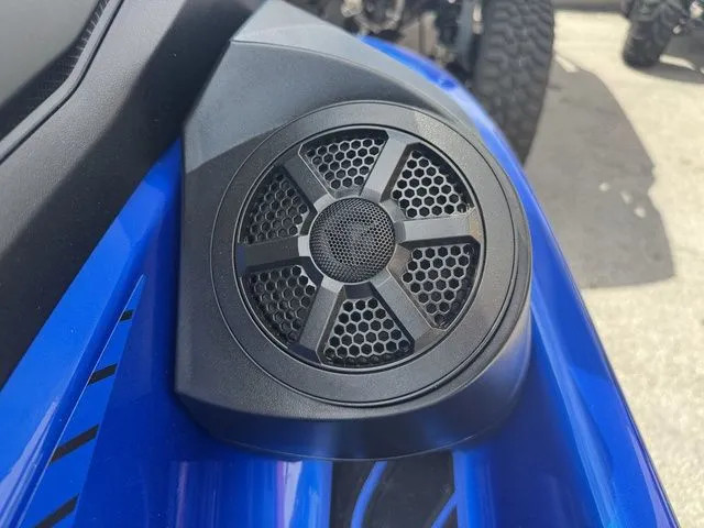 Slide: The Image of Close-up of a speaker on a blue 2023 Yamaha WaveRunner GP1800R. - 11
