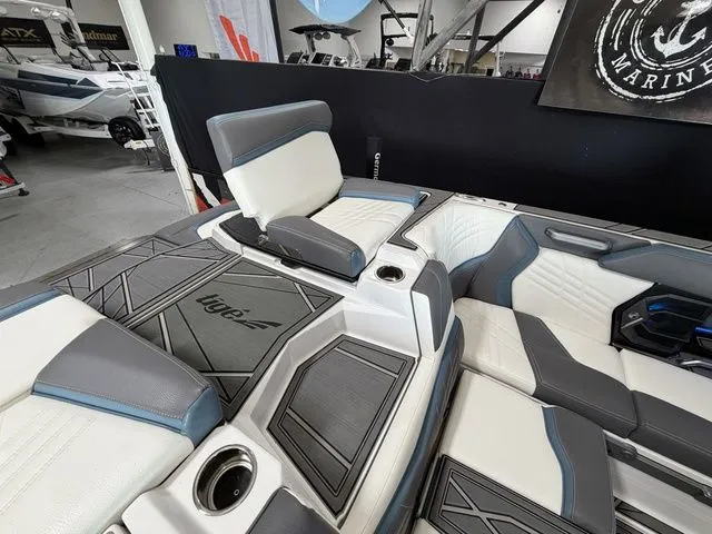 Slide: The Image of Interior of 2024 Tigé Ultré 25ZX with luxurious seating. - 8