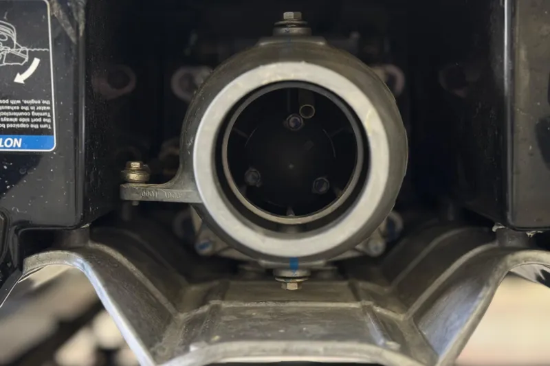 Slide: The Image of Close-up of 2024 Kawasaki Jetski SX-R engine component. - 4