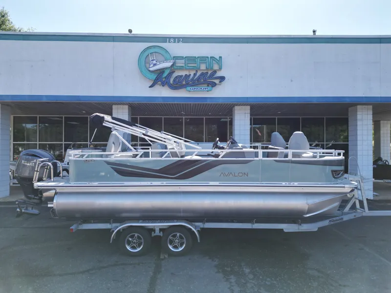 The Image of 2026 Avalon Venture 85 Quad Fish boat in front of Ocean Marine building. - 1