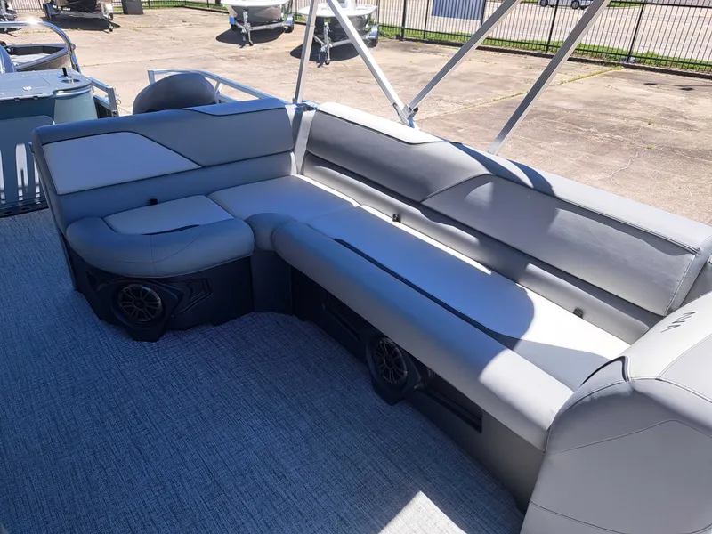 Slide: The Image of Interior of 2026 Avalon Venture 85 Quad Fish with gray upholstery. - 18