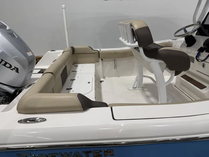 Slide: The Image of Interior of a 2019 Tidewater 210 LXF boat with Honda engine. - 6