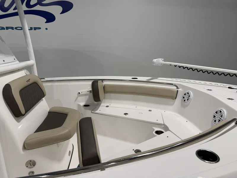 Slide: The Image of Interior of a 2019 Tidewater 210 LXF boat with seating area. - 8
