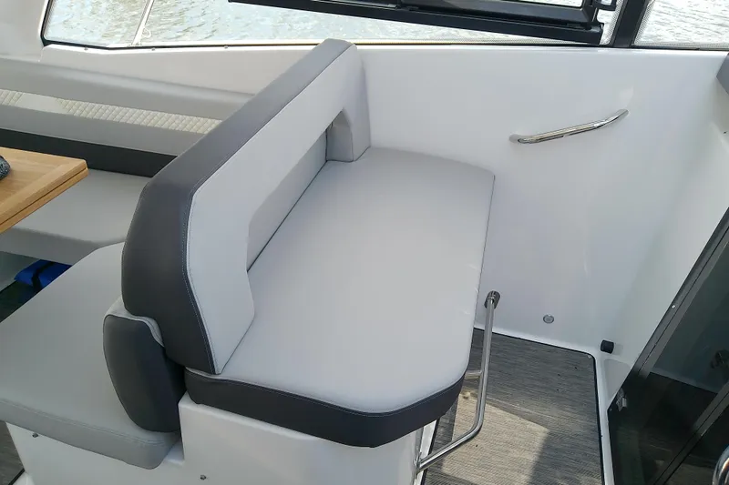 Slide: The Image of Interior seating of 2024 Beneteau Gran Turismo 36, featuring sleek design and modern upholstery. - 39