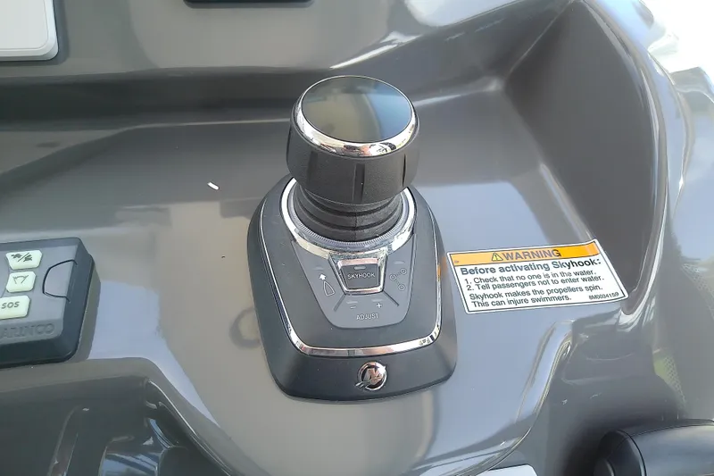 Slide: The Image of Joystick control panel on 2024 Beneteau Gran Turismo 36 yacht dashboard. - 51