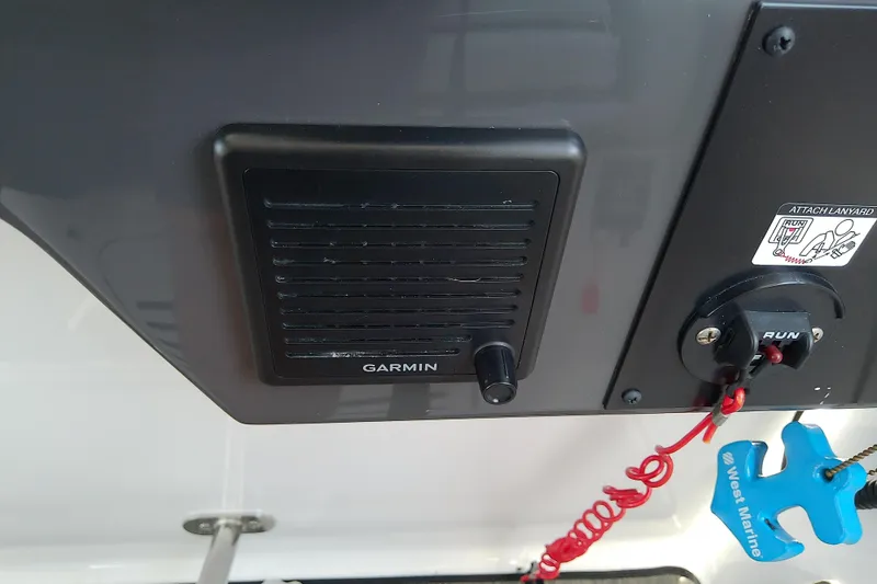 Slide: The Image of Garmin speaker and control panel on 2024 Beneteau Gran Turismo 36 yacht. - 55