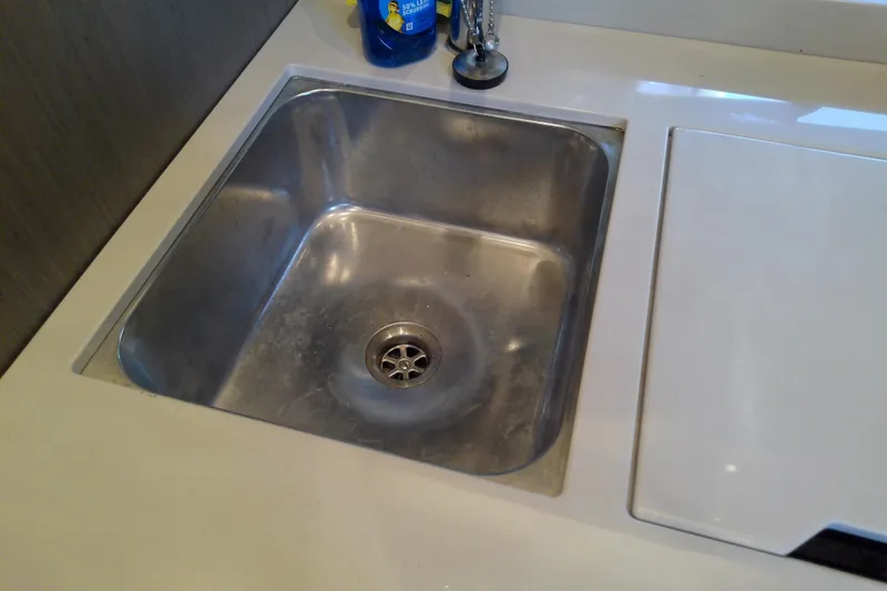 Slide: The Image of Stainless steel sink in 2024 Beneteau Gran Turismo 36 yacht kitchen. - 73