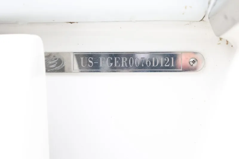Slide: The Image of Hull identification number on a 2021 Cobalt R30 boat. - 79