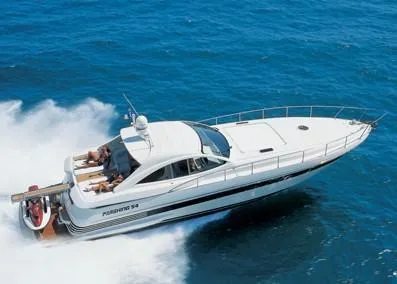 The Image of 1999 Pershing 54 yacht cruising on open water. - 0