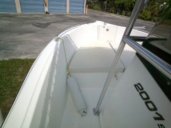 Slide: The Image of Century 2001SV boat from 2007, front deck view outdoors. - 10