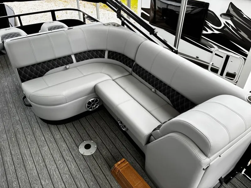 Slide: The Image of Luxurious seating in Ranger 223FC boat, model 2026. - 10