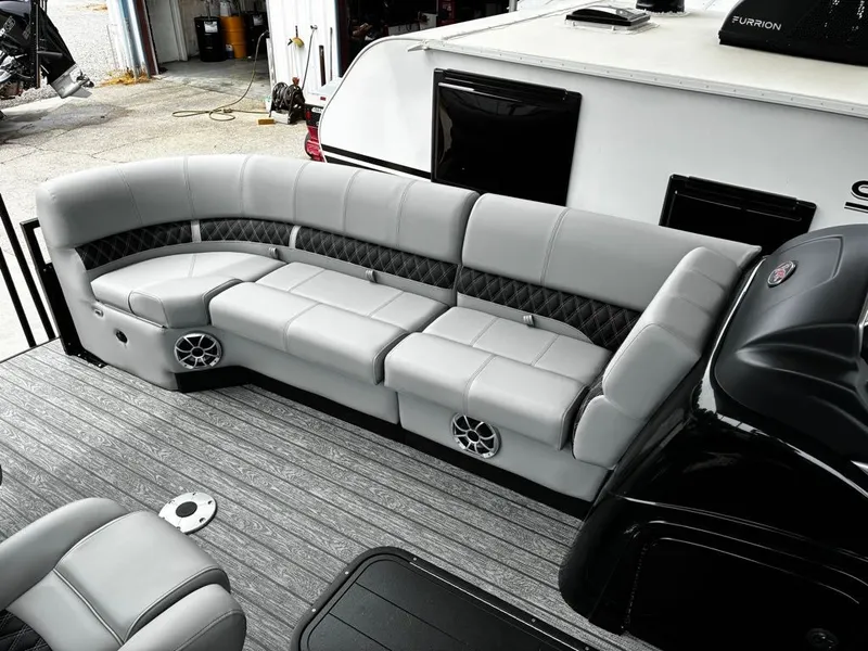 Slide: The Image of Luxurious seating in Ranger 223FC boat, model 2026. - 4