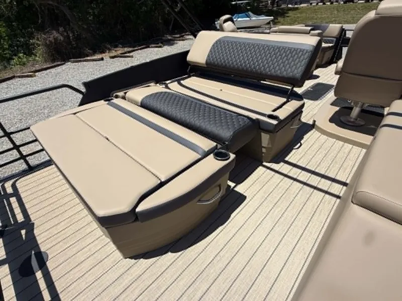 Slide: The Image of Interior of 2026 Sylvan L-3 DLZ Platnium with luxurious seating. - 11