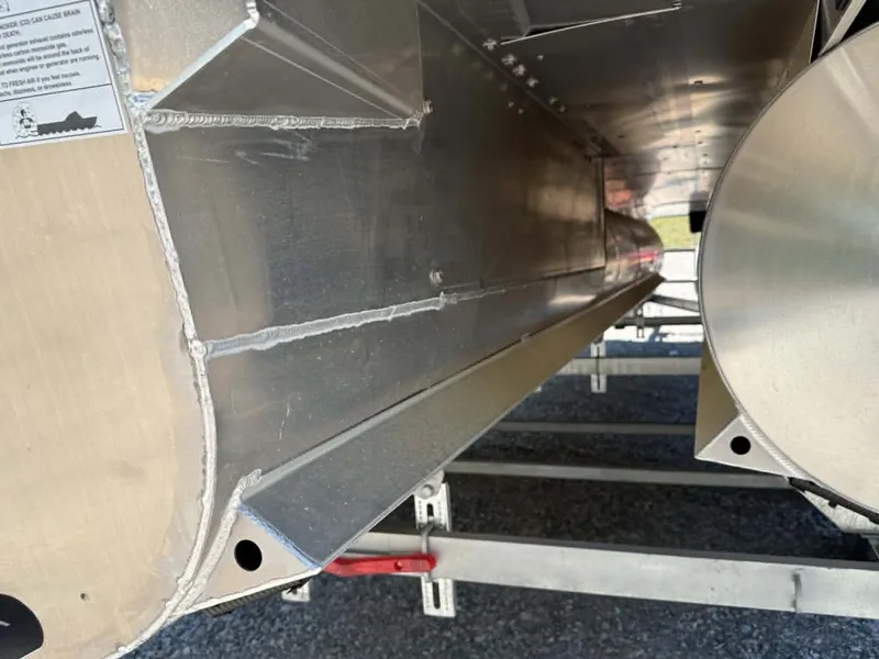 Slide: The Image of Underside of a 2026 Sylvan L-3 DLZ Platnium pontoon boat. - 42