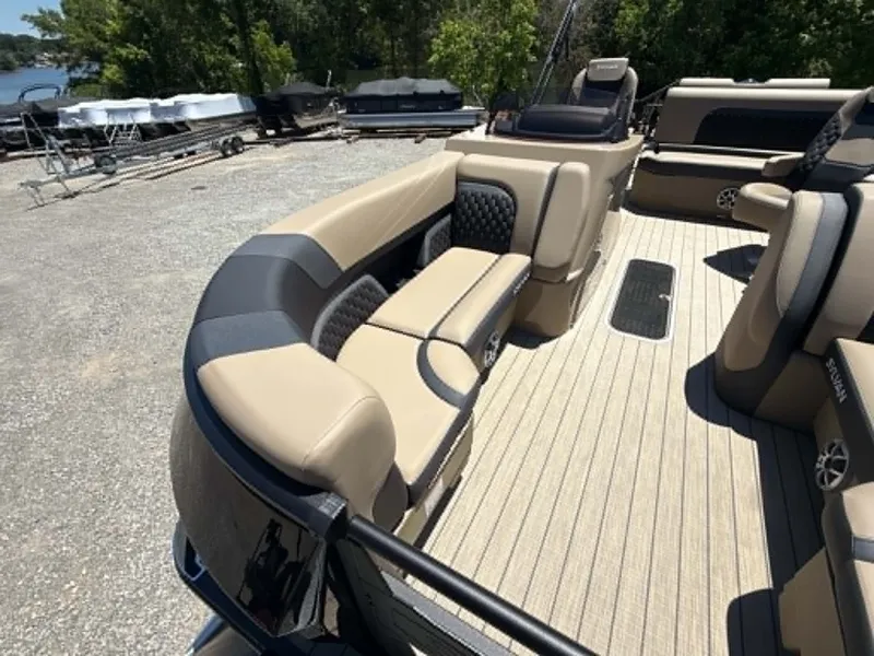 Slide: The Image of Interior of 2026 Sylvan L-3 DLZ Platnium with luxurious seating. - 9