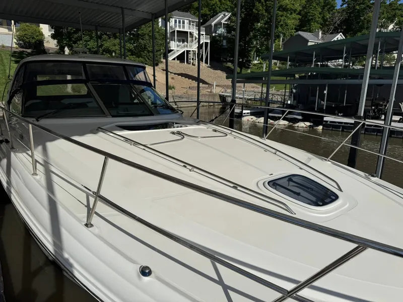 Slide: The Image of 2008 Sea Ray 44 Sundancer yacht docked at marina. - 18