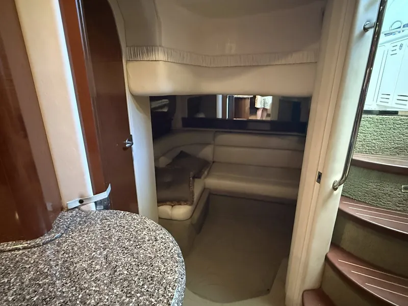 Slide: The Image of Interior of 2008 Sea Ray 44 Sundancer with seating area. - 22