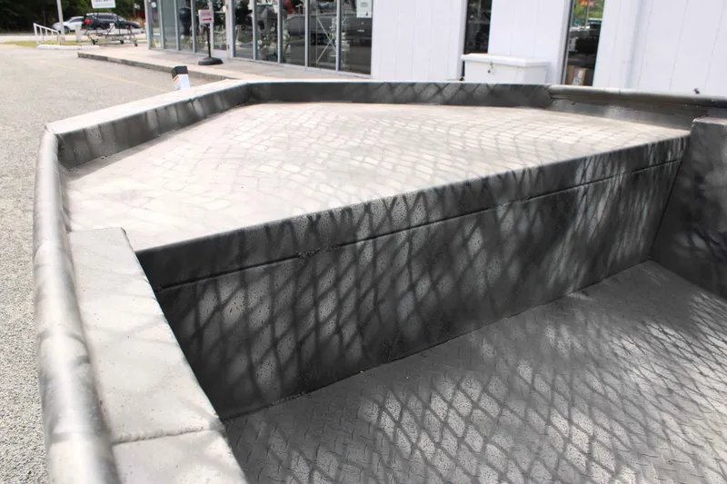 Slide: The Image of WeldBilt 1660V 2026 aluminum boat with textured flooring. - 14