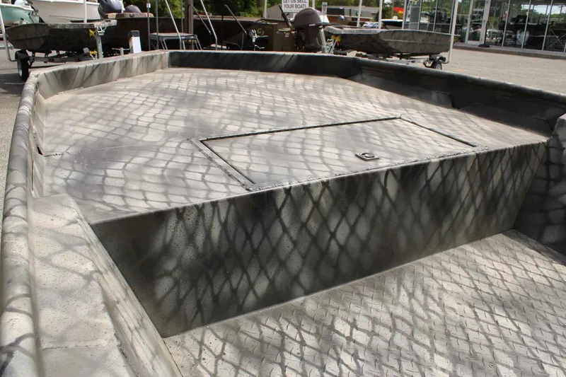 Slide: The Image of WeldBilt 1552V 2026 aluminum boat with textured deck. - 11