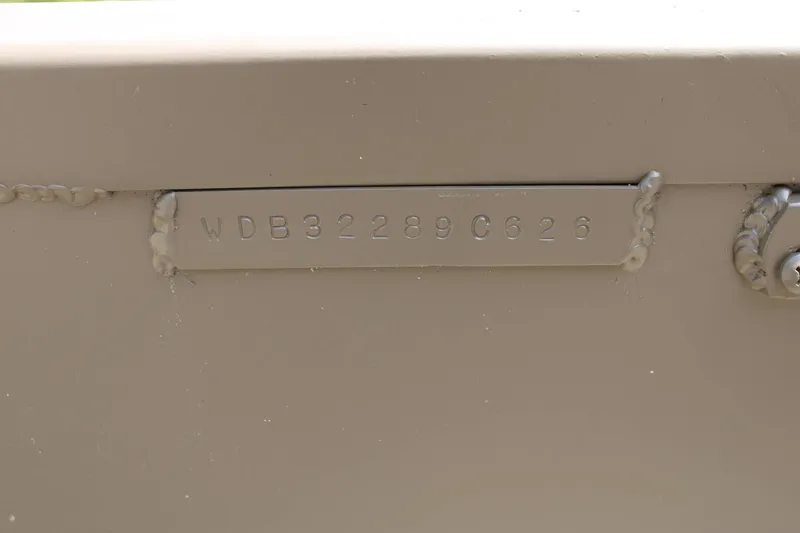 Slide: The Image of Serial number on a 2026 WeldBilt 1448V boat. - 15