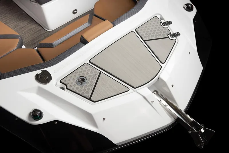 Slide: The Image of Scarab 285 ID 2021 boat hull with stylish design and upholstery. - 13
