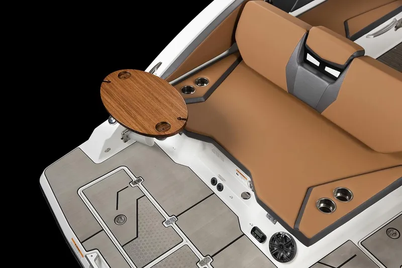 Slide: The Image of Interior of 2021 Scarab 285 ID with table and seating area. - 25