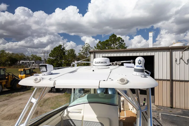 Slide: The Image of 2006 Hydra-Sports Vector 3300 VX boat with Garmin and FLIR equipment on the roof. - 6