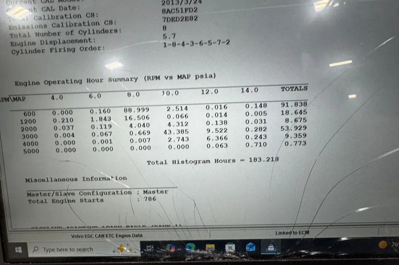 Slide: The Image of Engine data summary on screen for Chaparral 257 SSX, 2015 model. - 14