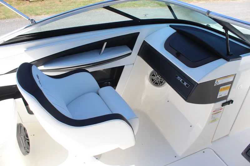 Slide: The Image of Interior of a 2014 Sea Ray SLX 230 boat. - 11
