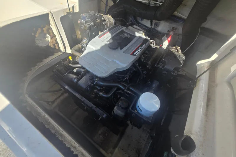 Slide: The Image of Engine compartment of a 2009 Sea Ray 240 Sundeck with 350 MAG engine. - 5