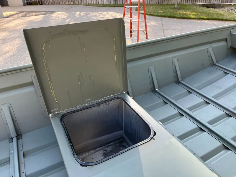 Slide: The Image of Polar Kraft DKJ1648-15 boat with open storage compartment, 2022 model. - 6